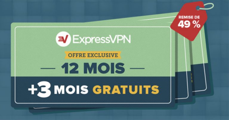 Code promo valable chez ExpressVPN  49% de remise et 3 mois offerts