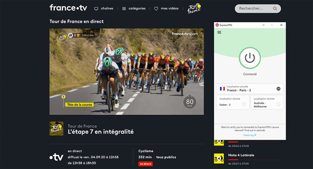 comment regarder le tour en direct