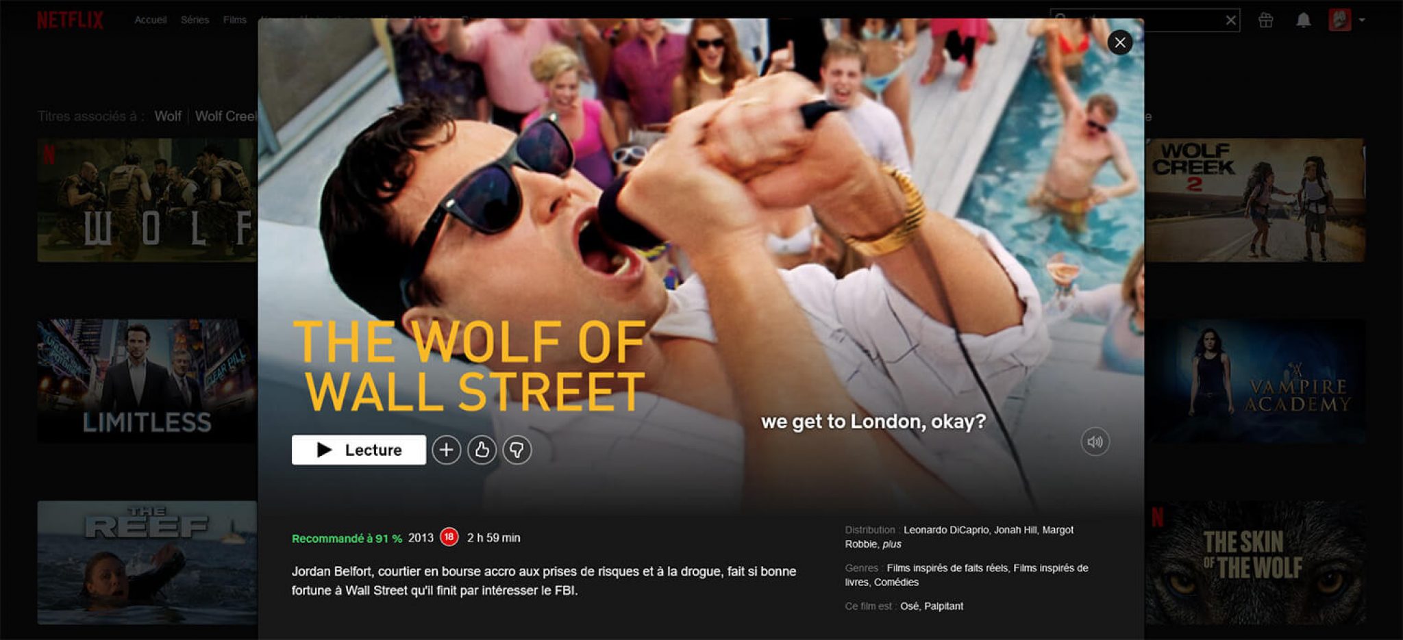 Le Loup de Wall Street sur Netflix comment voir le film en France