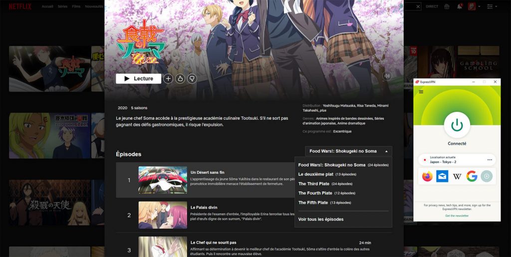 download food wars netflix